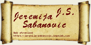 Jeremija Šabanović vizit kartica